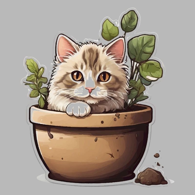Fleur de chat mignonne