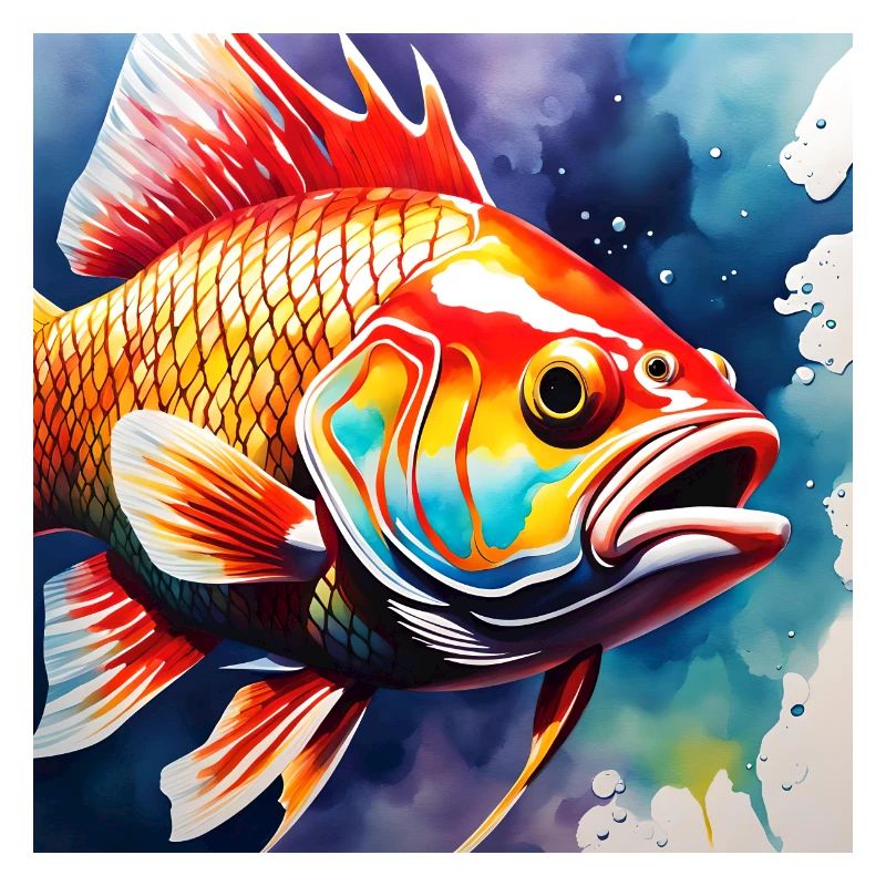 Fisch farbig