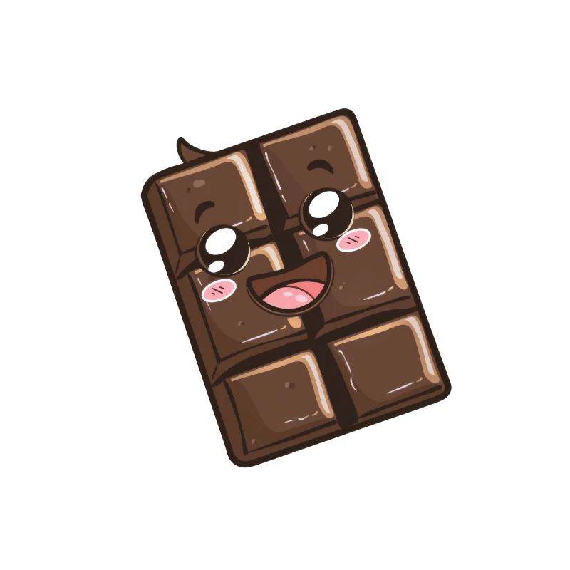 Smiling Chocolate Square - Happy Dessert