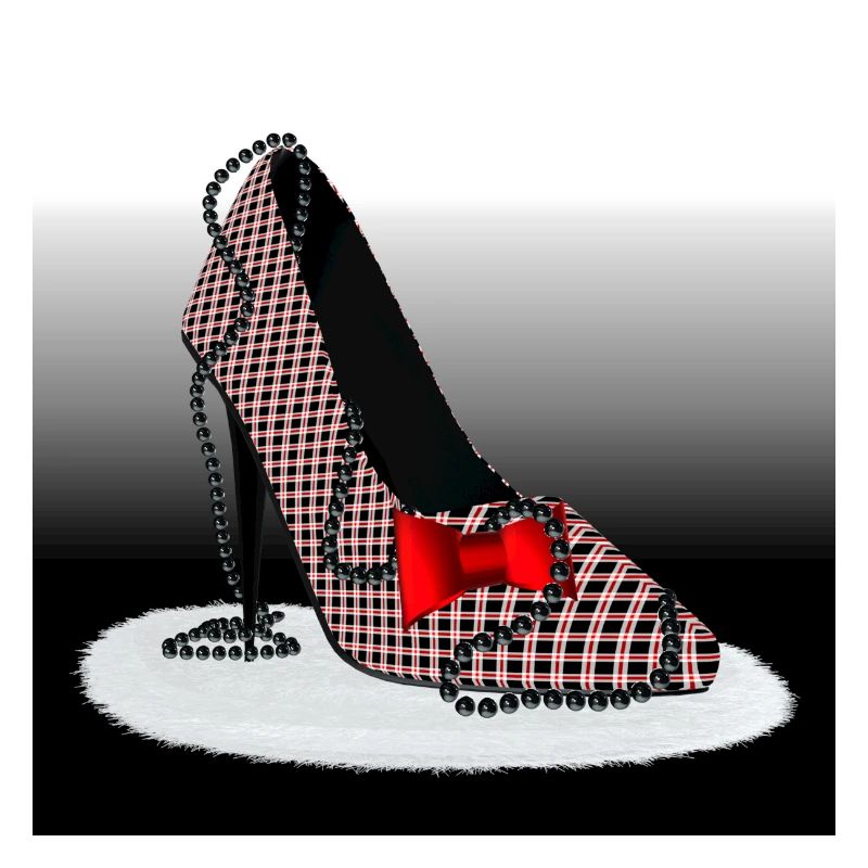 High Heels – Scottish Check Pattern