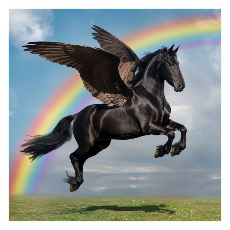 Pégase arc-en-ciel
