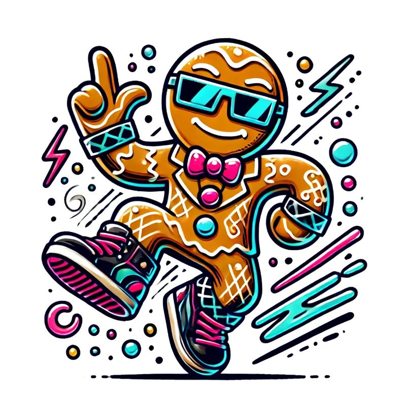 Dancing Gingerbread Man Christmas
