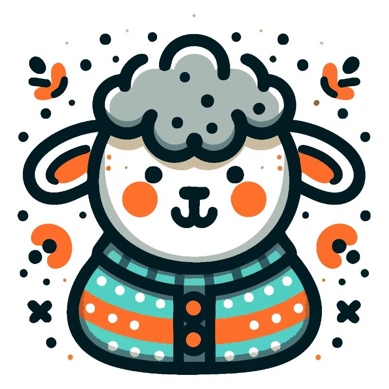 Süßes Schaf im Pullover