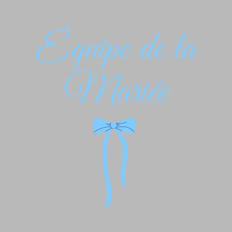 Équipe la mariée noeud bleu