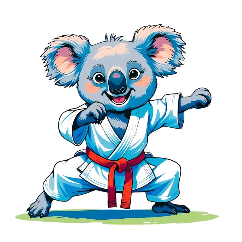 Koala faisant du karaté