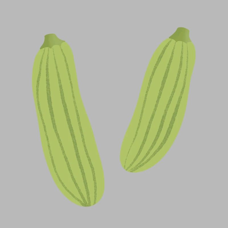 Courgettes rayées