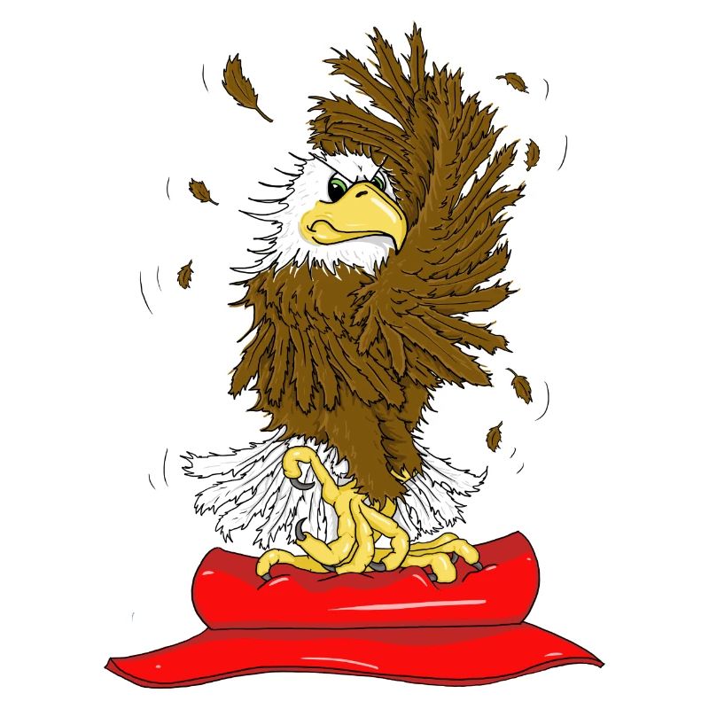 The yoga eagle practiced the eagle Garudasana
