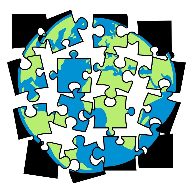Pièces de puzzle de la terre pièce de puzzle construire spi