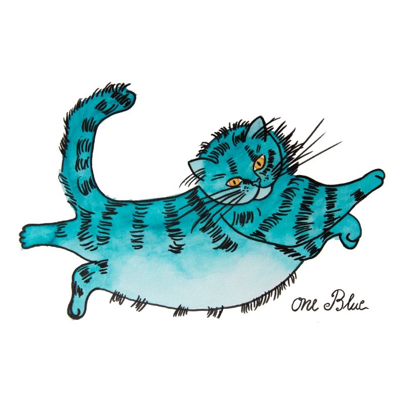blaue Fluffy