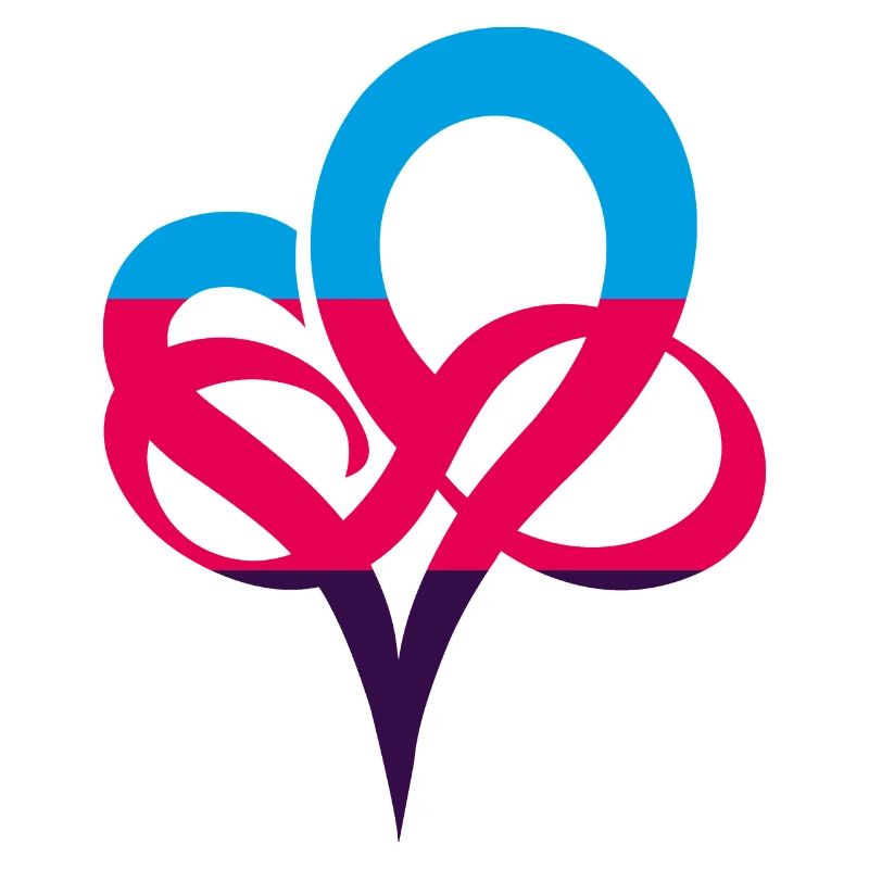 Polyamory Flag Infinity Heart Infinity Heart