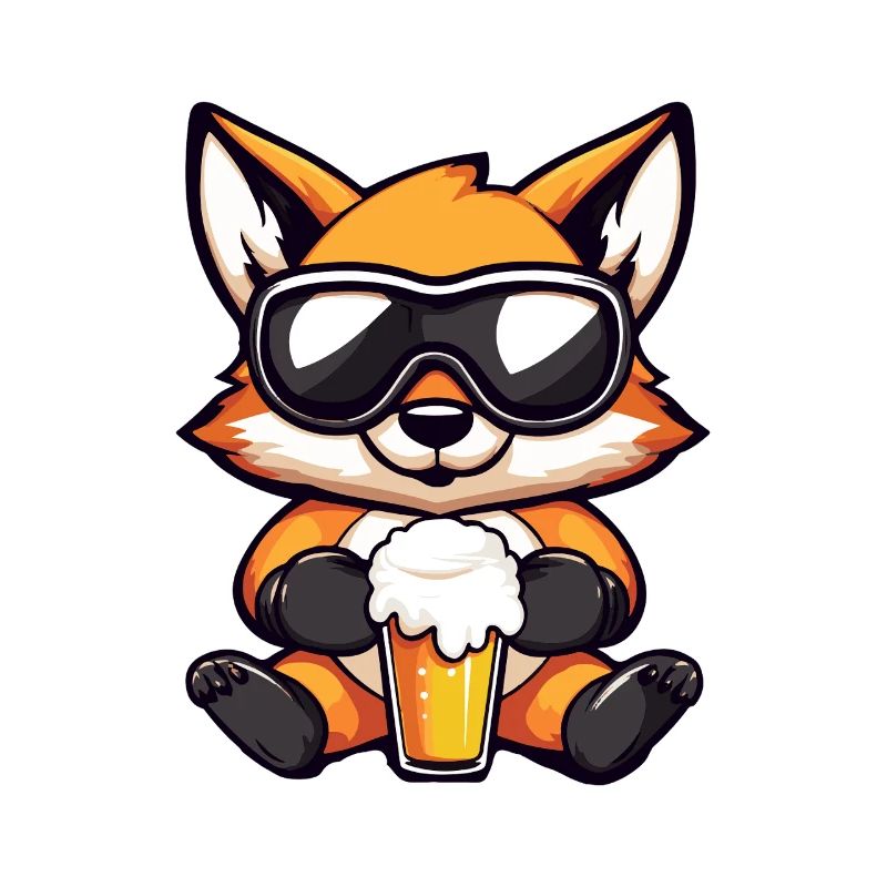 Fuchs Apres Ski Bier Comic