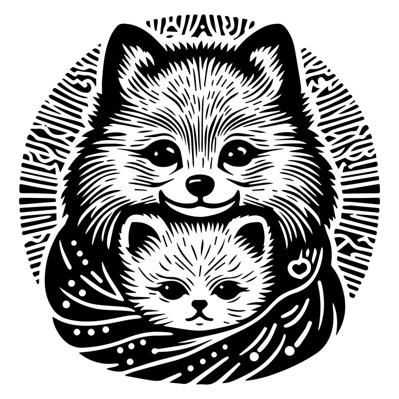 Pom et chiot