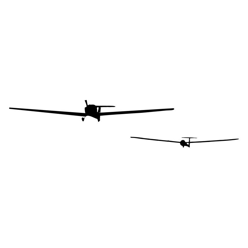 Gliding glider pilots Fschlepp powered airplane