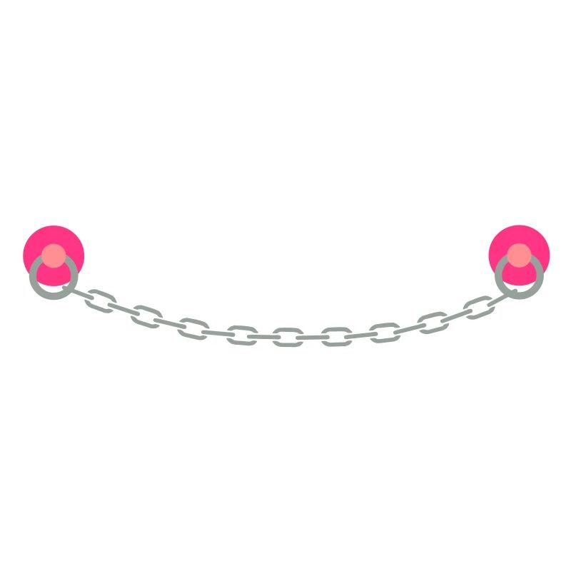 2 nipple piercings with chain - Piercing