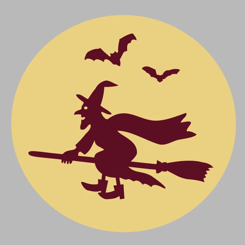 Witch on broom