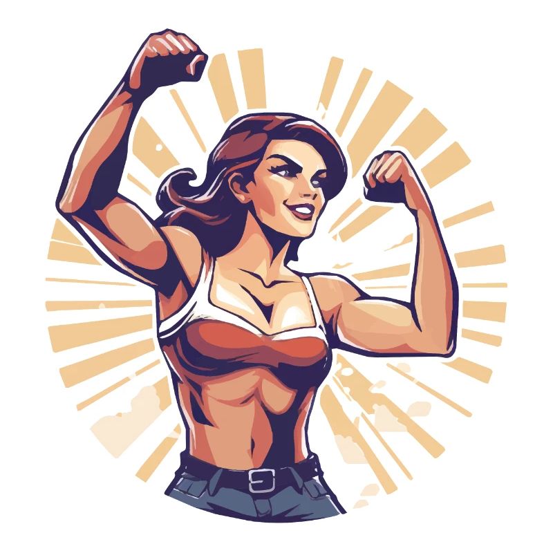 Frauenpower-Symbol-Vektor-Logo