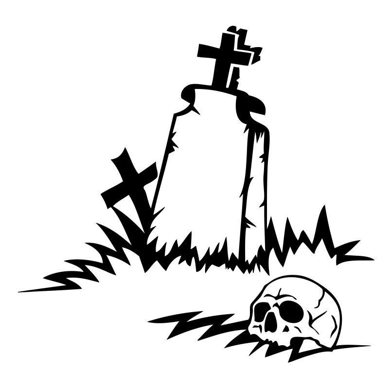 tombe croix funeste cimetiere dieu crane mort