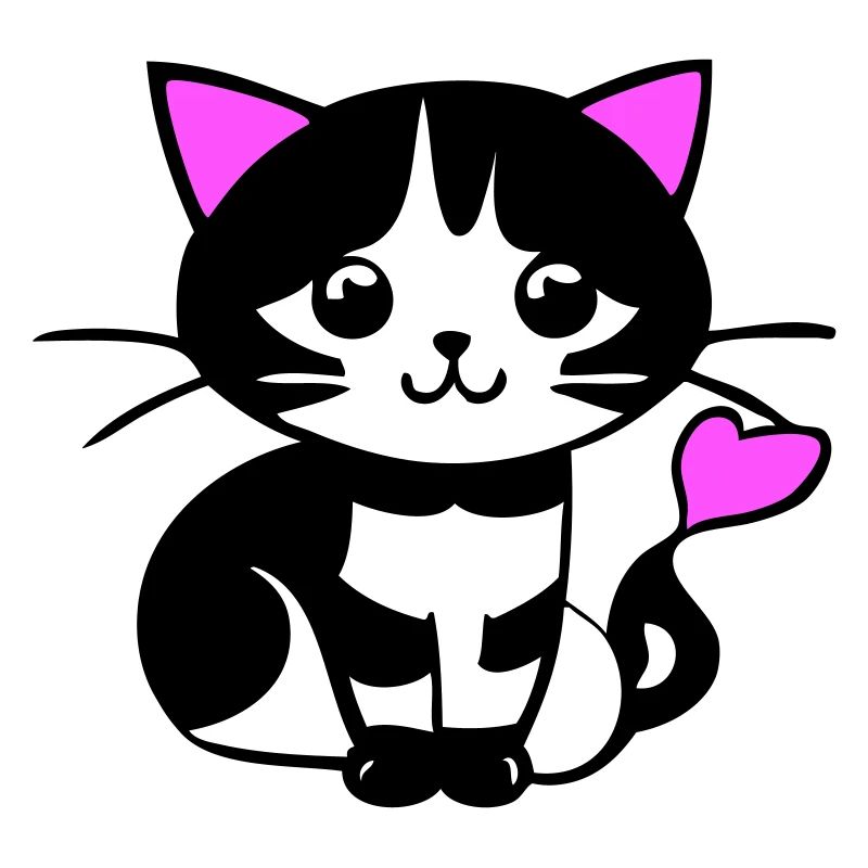 Chat mignon dans la bande dessinée