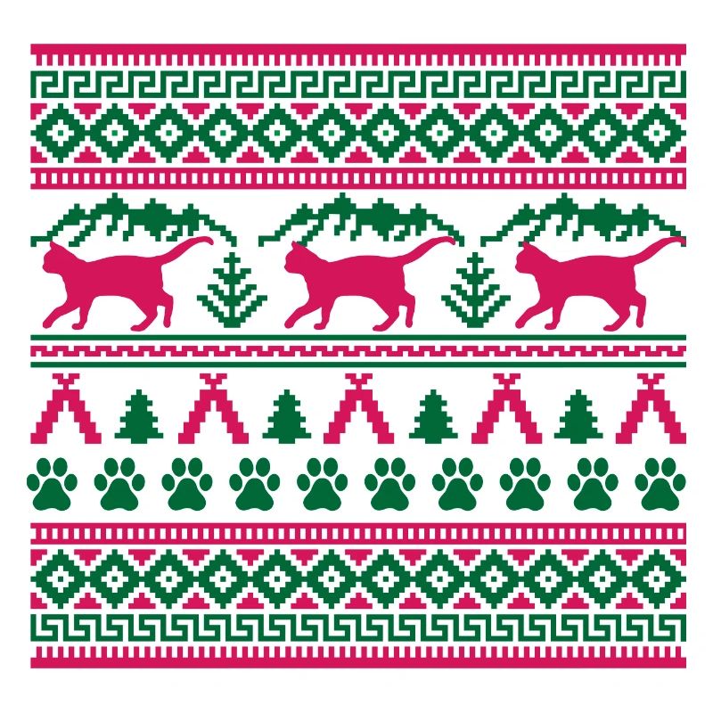 Weihnachtskatze Hässlicher Weihnachtspullover Geschenk