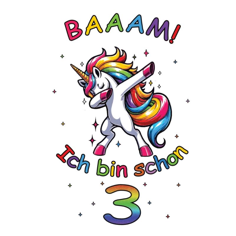 Dabbing Einhorn Unicorn 3. Geburtstag Geschenk