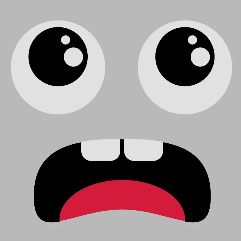 Terrified face - Comic