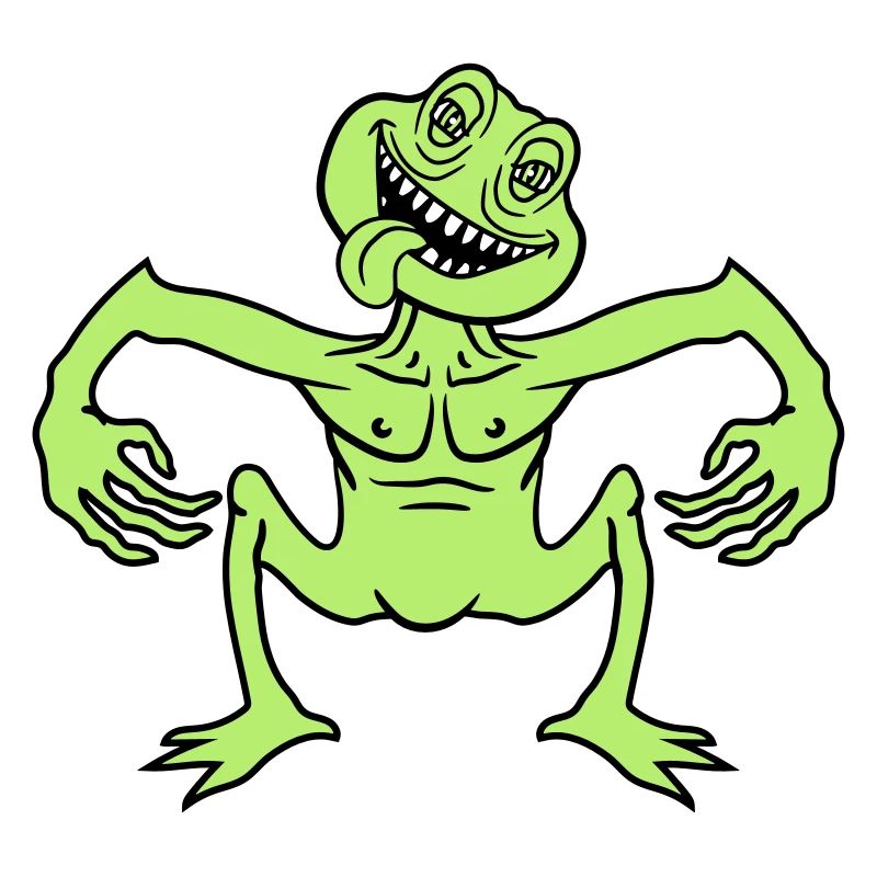 crazy daemon gnom small horror halloween gesic