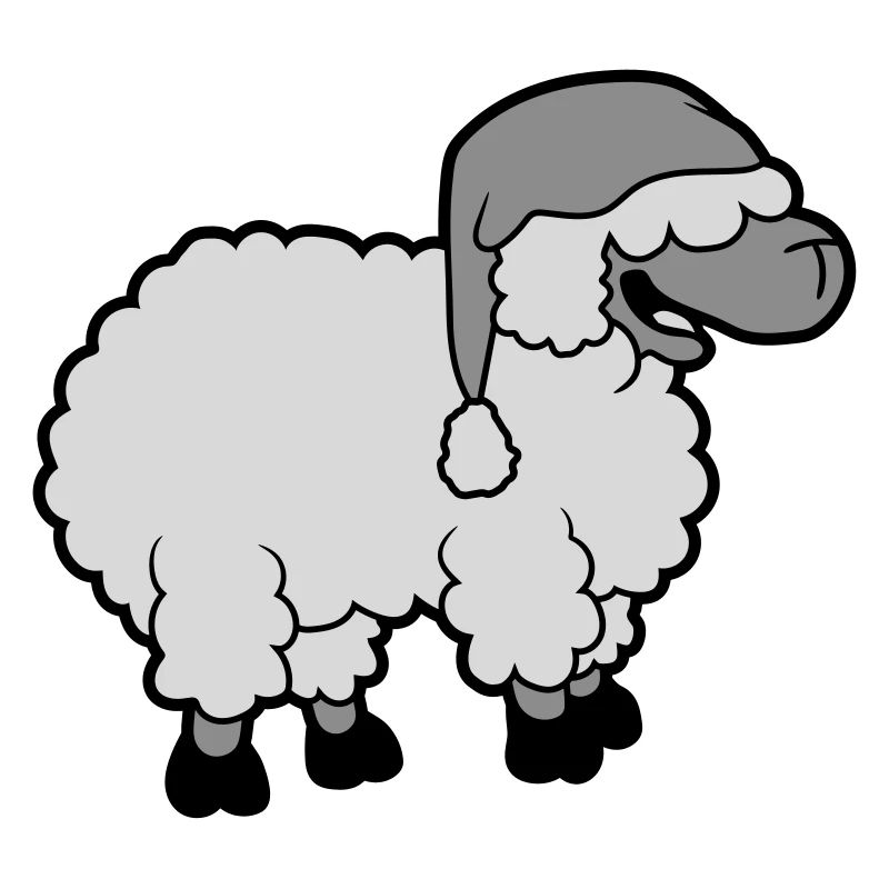 Funny laughing sheep