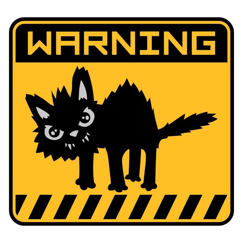 Warnung gefährliche Katze