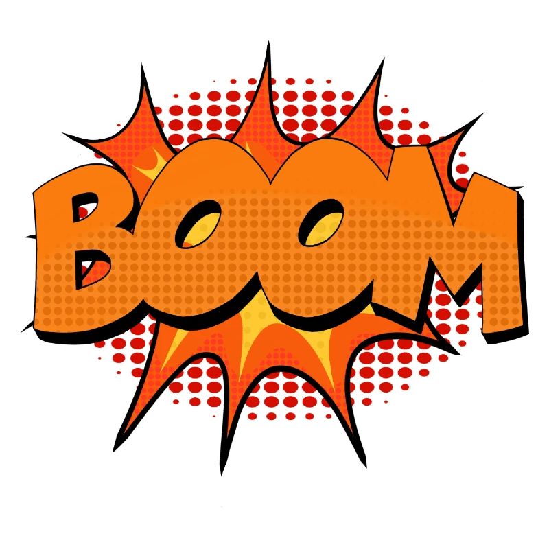 Boom halftone Comic Style