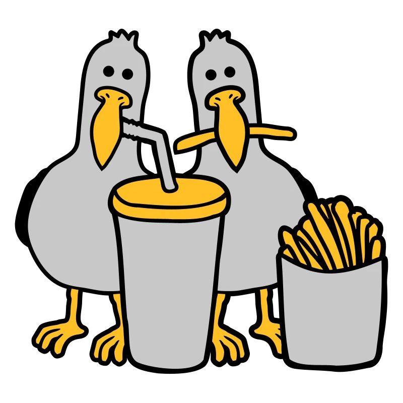 Fast-food mouettes volées