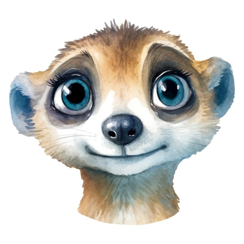Dessin à l’aquarelle suricate
