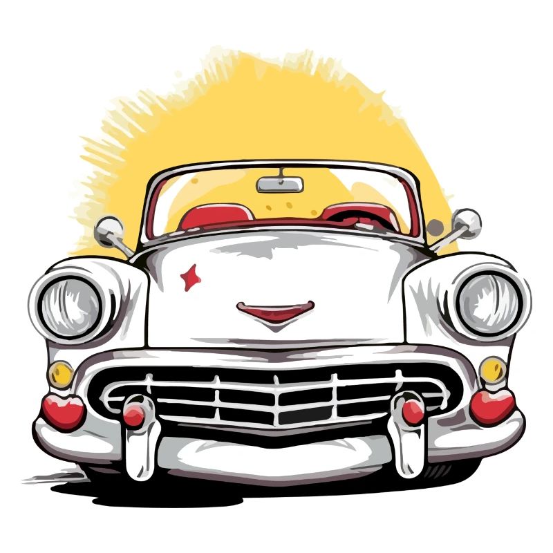 Weißes Cabriolet