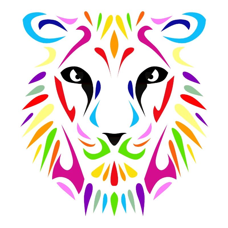 Lion Löwe Design Farbe