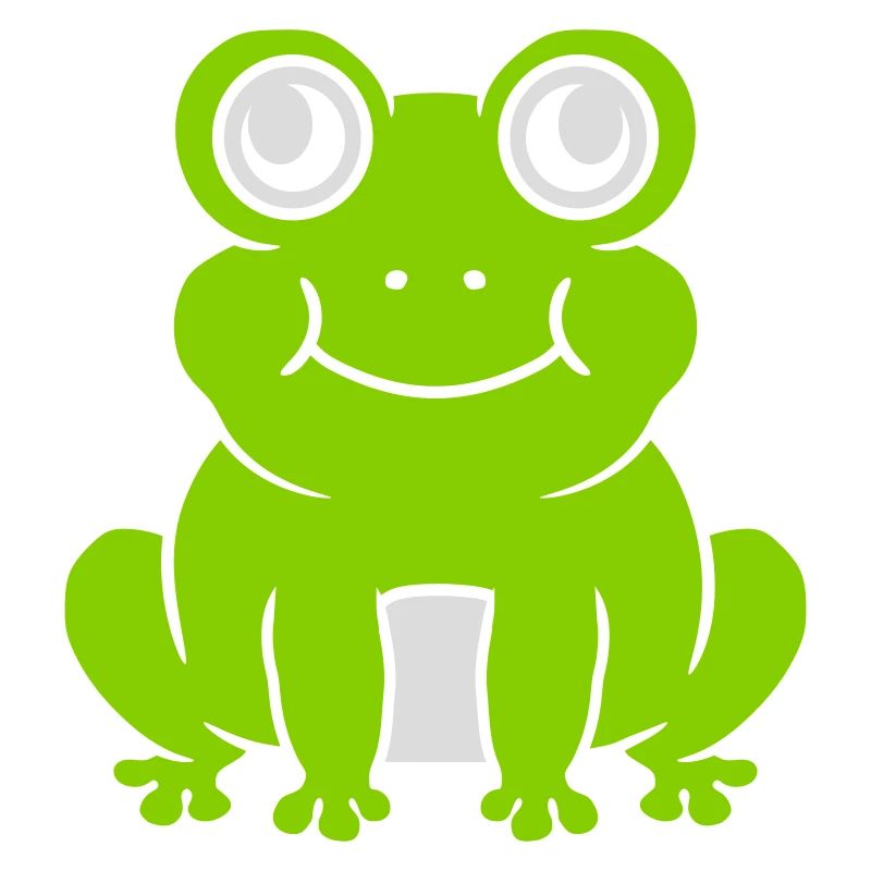 Comic süßer Frosch sitzend