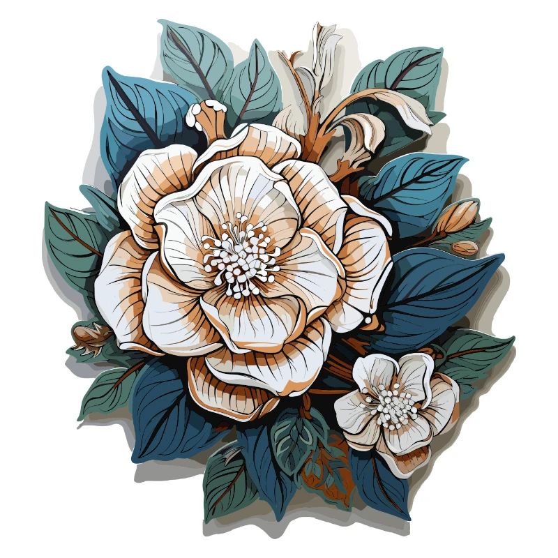 Fleurs blanches