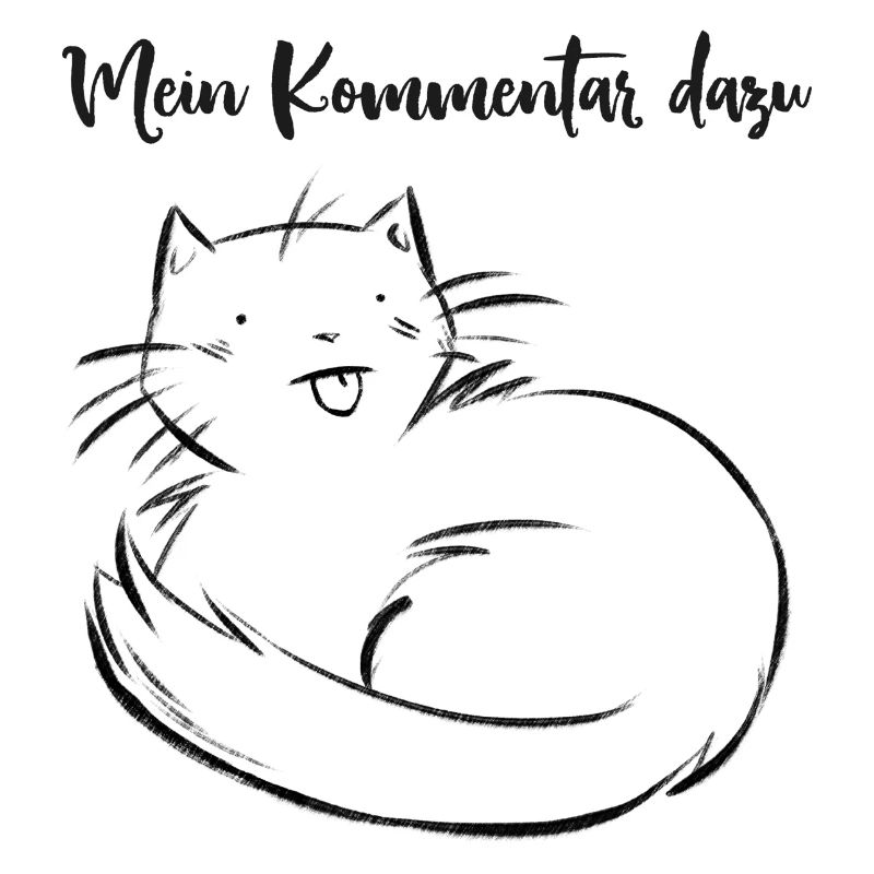 Chat - Mon commentaire - noir