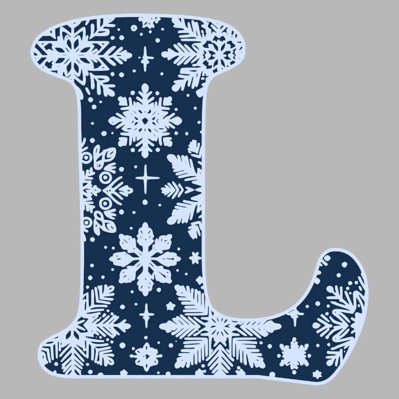 Buchstabe L Schneeflocken