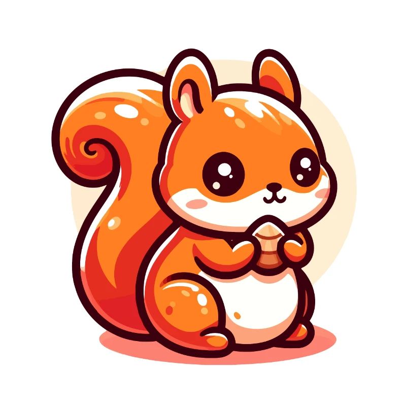 Cute Squirrel Eats a Seed