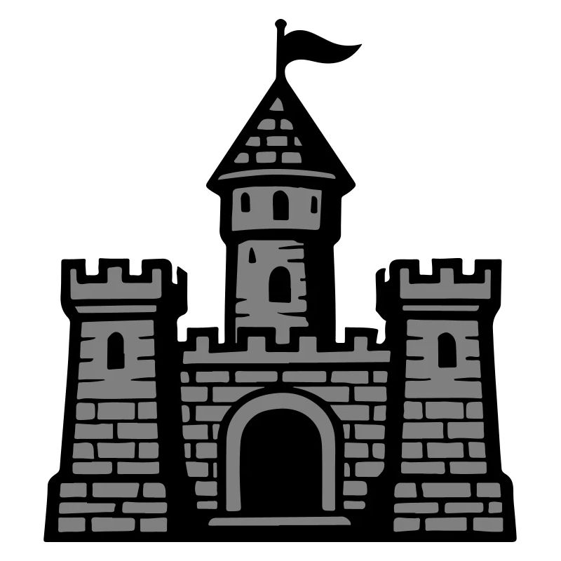 Symbole du château mur de pierre
