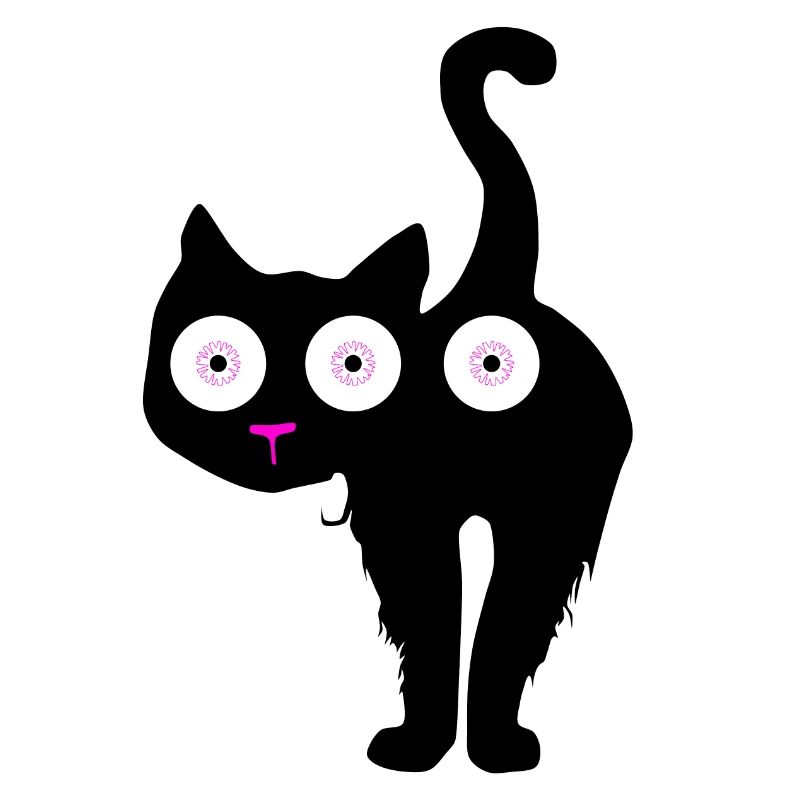 Cat with three eyes or ...