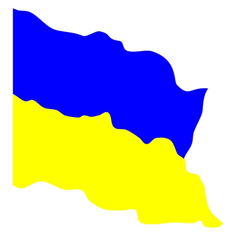 Drapeau de l’Ukraine agitant dans le vent