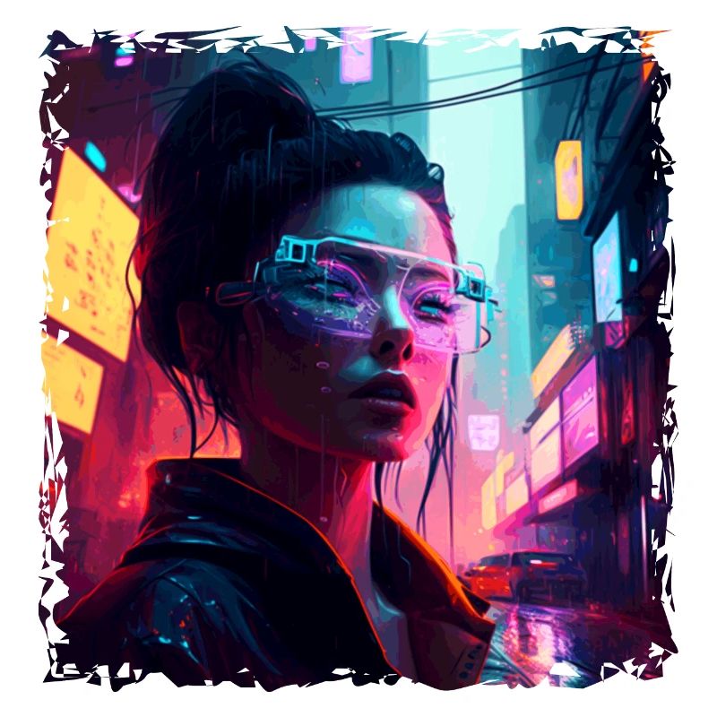 High Tech Punk Hacker dans le futur de demain