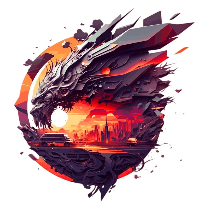 Polygon Vector Artwork für Sci-Fi Fans