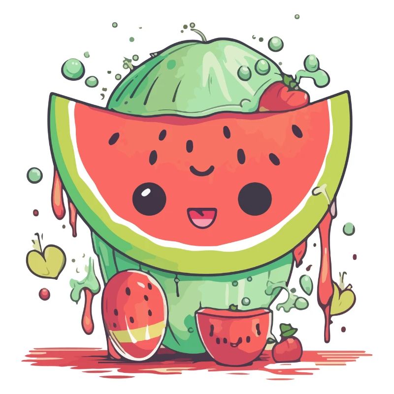 Ella pastèque kawaii