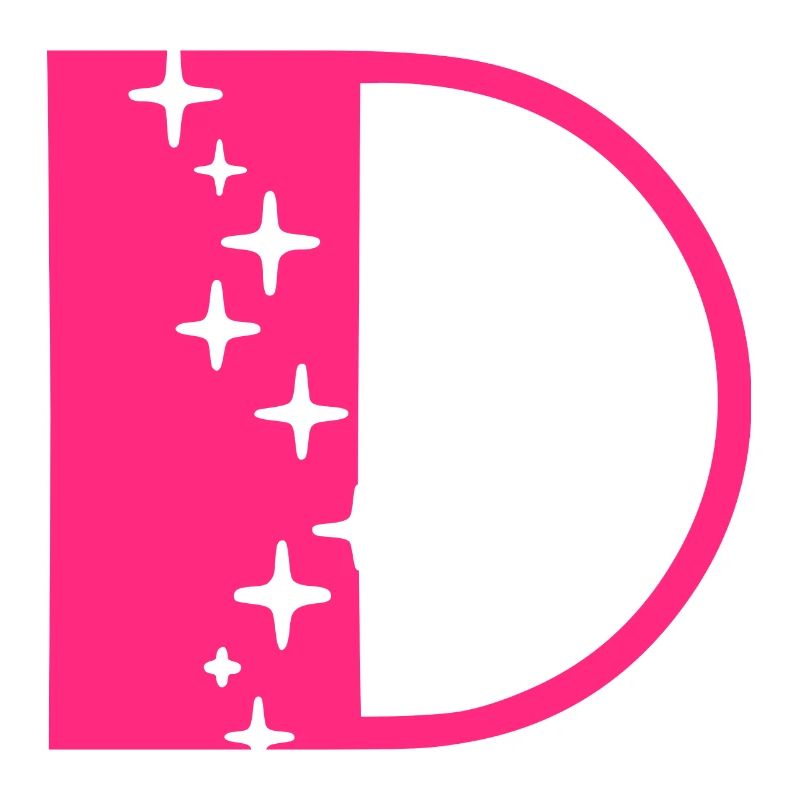 Buchstabe D Glitzer