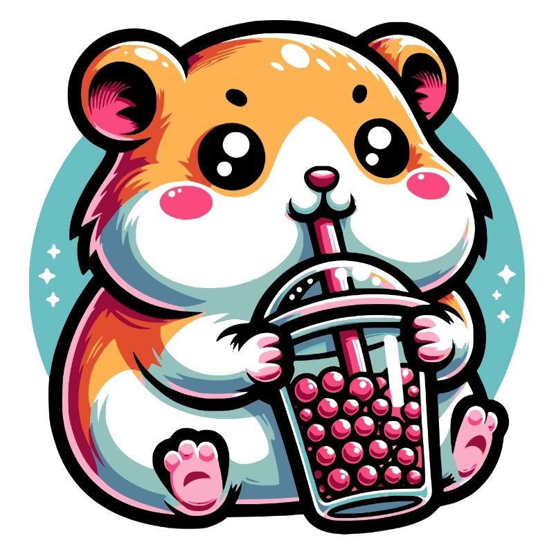 Bubble Tea Hamster Boba Tea Kawaii Geschenk