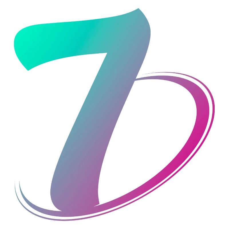 Numéro 7 multicolore