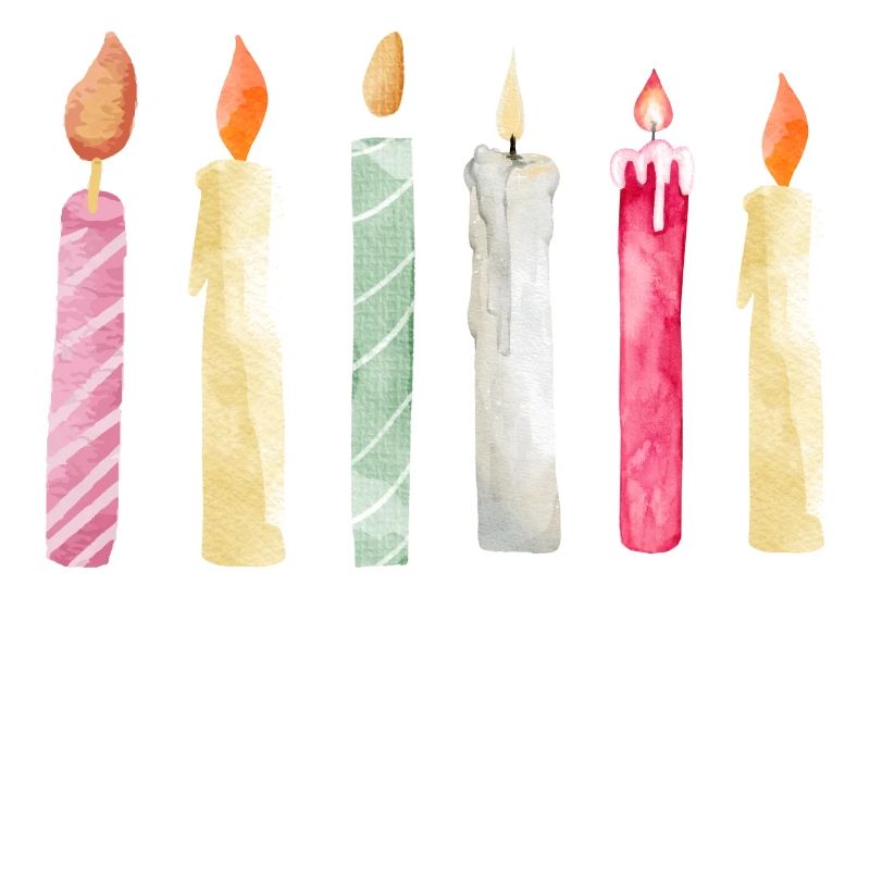 6th Anniversary Candle