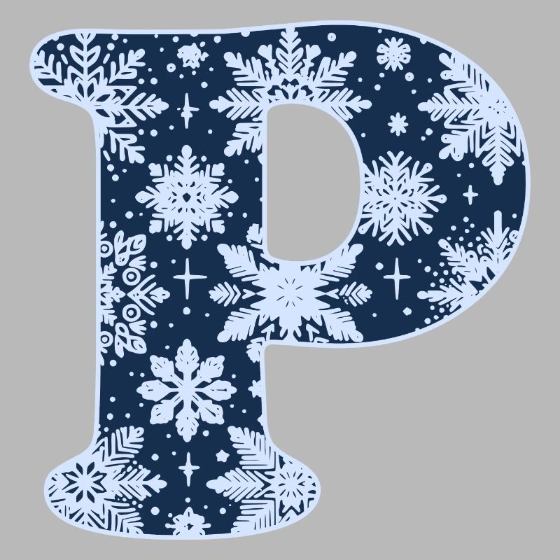 Buchstabe P Schneeflocken