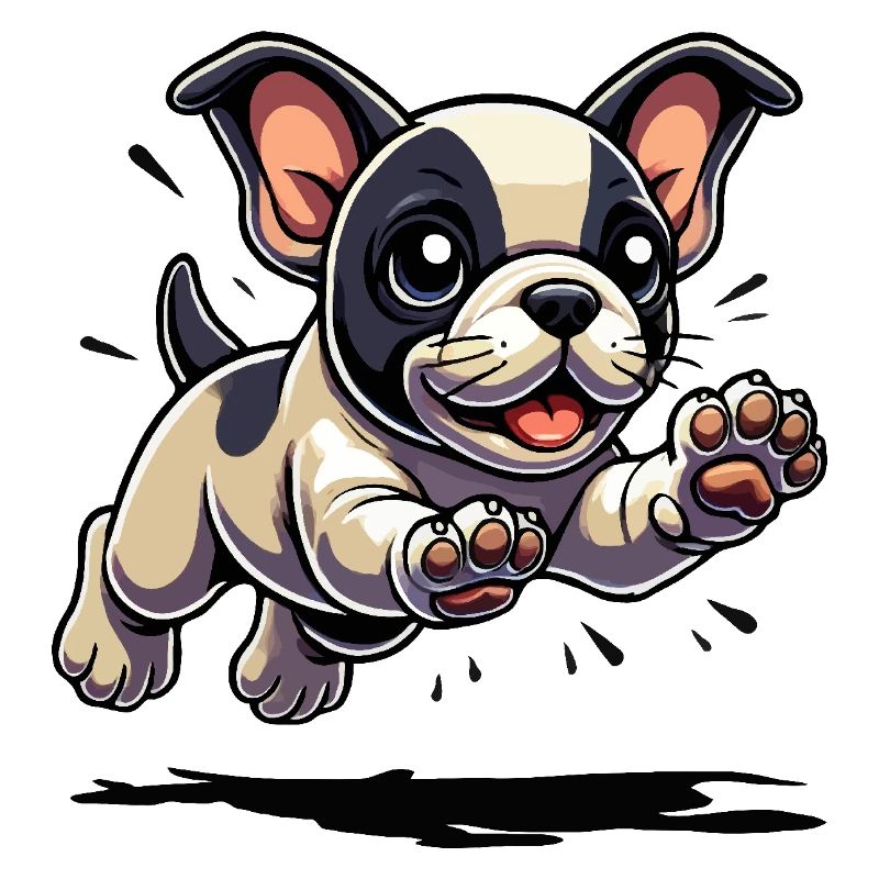 Sauts de chiot bouledogue français